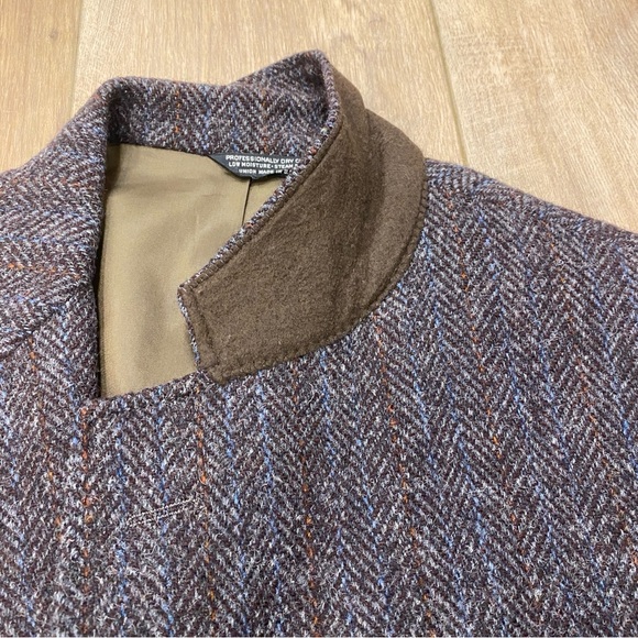 VINTAGE! 🌟HARRIS TWEED🌟 MENS 2 BUTTON WOOL SPORT COAT BLAZER BROWN SZ 40 - Picture 12 of 13